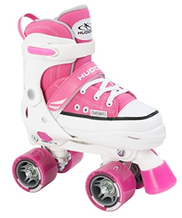 Hudora Mädchen Rollschuhe Roller Skate, pink, verstellbar Gr. 32-35, pink, 32-35, 22034 - 1